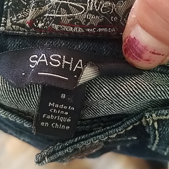 Girls Silver Skinny Jeans - Picture 3 of 3